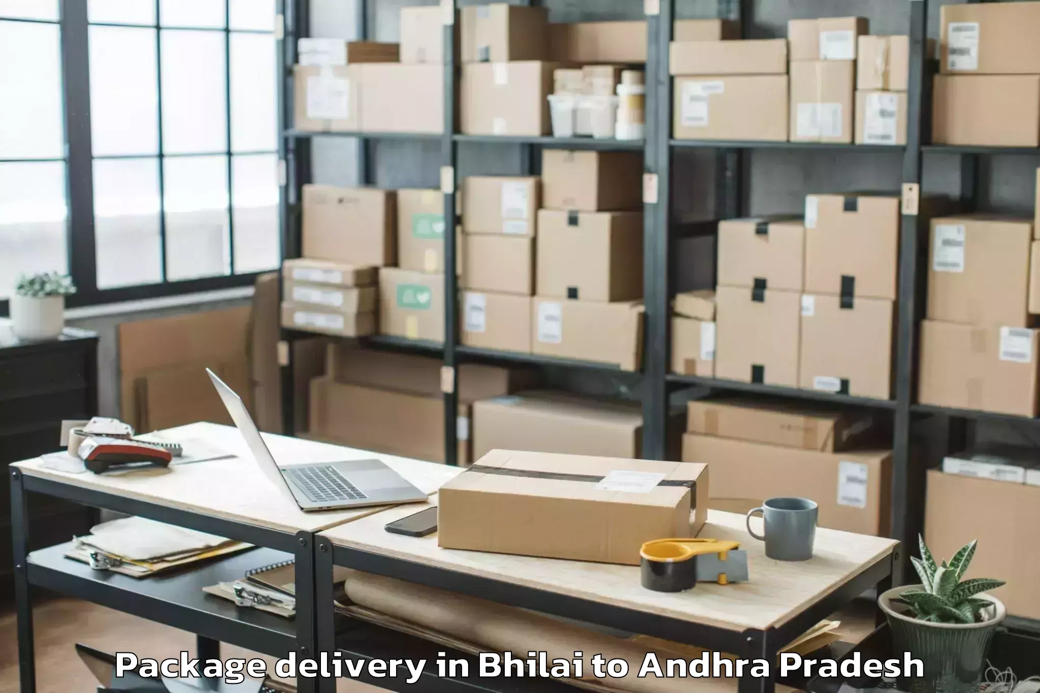 Reliable Bhilai to Vadlamudi Package Delivery